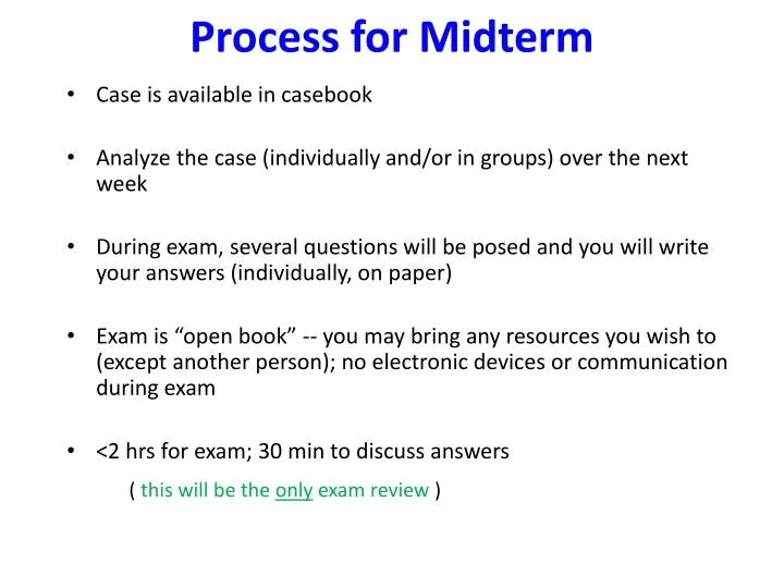 process for midterm