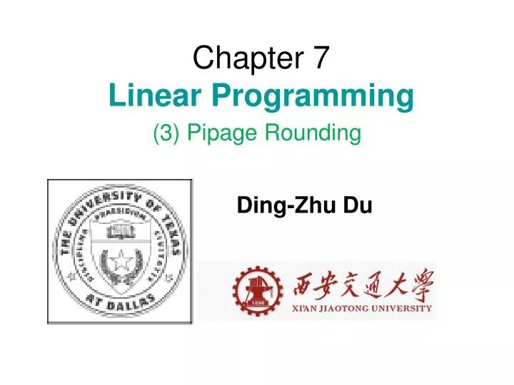 chapter 7 linear programming