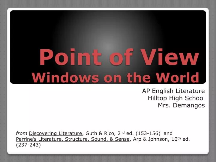 point of view windows on the world