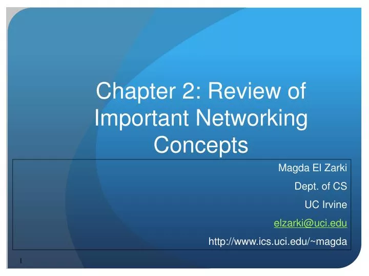 chapter 2 review of important networking concepts