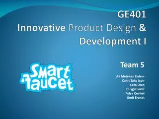 GE401 Innovative Product Design &amp; Development I