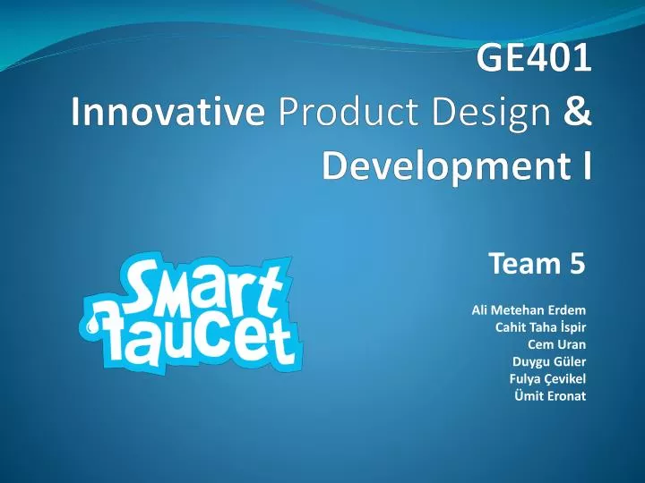 ge401 innovative product design development i