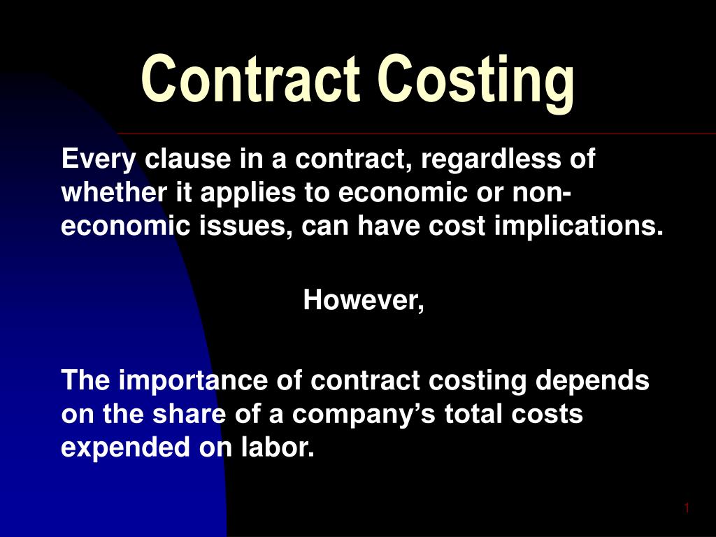 PPT - Contract Costing PowerPoint Presentation, free download - ID:6106410