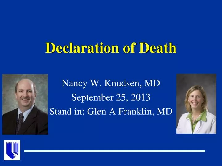 declaration of death