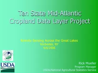 Ten State Mid-Atlantic Cropland Data Layer Project
