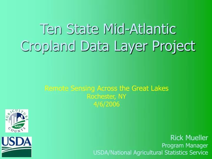 ten state mid atlantic cropland data layer project