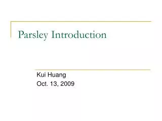 Parsley Introduction
