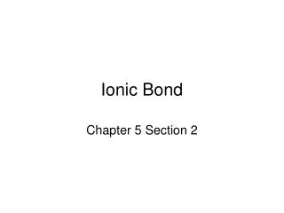 ionic bond