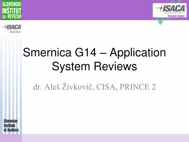 smernica g14 application system reviews