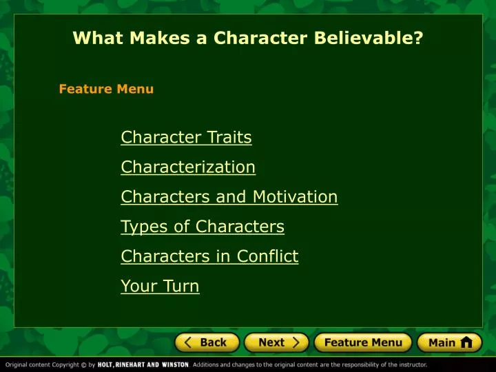 what makes a character believable