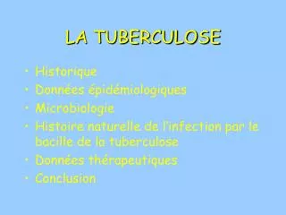 la tuberculose