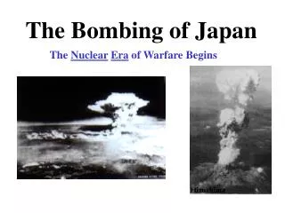 The Bombing of Japan