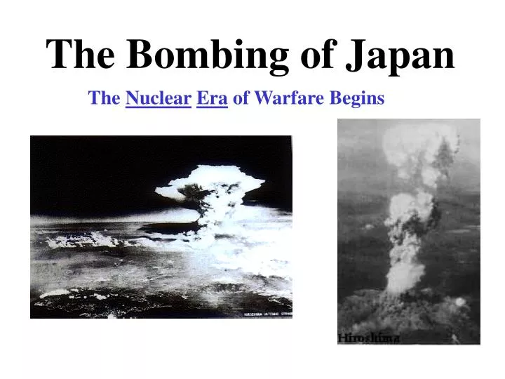 the bombing of japan