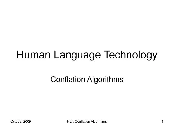 human language technology