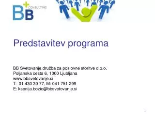 predstavitev programa