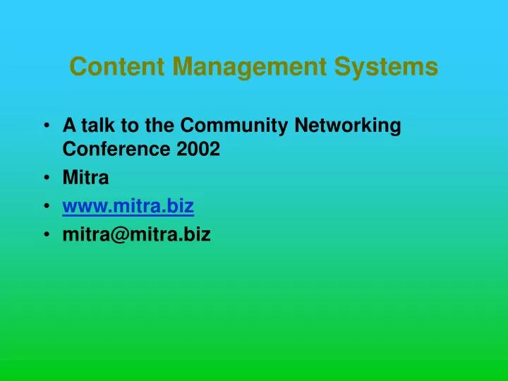 content management systems