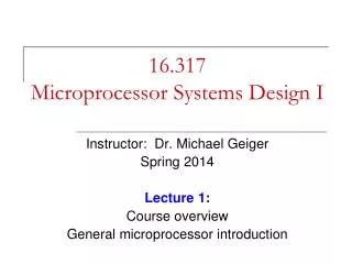 16 317 microprocessor systems design i