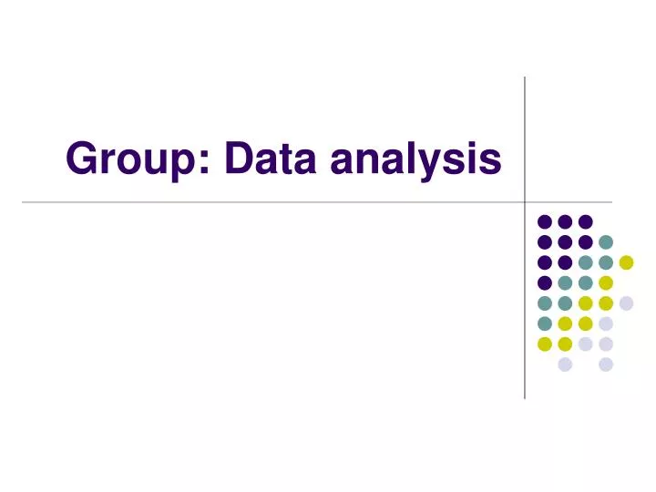 group data analysis