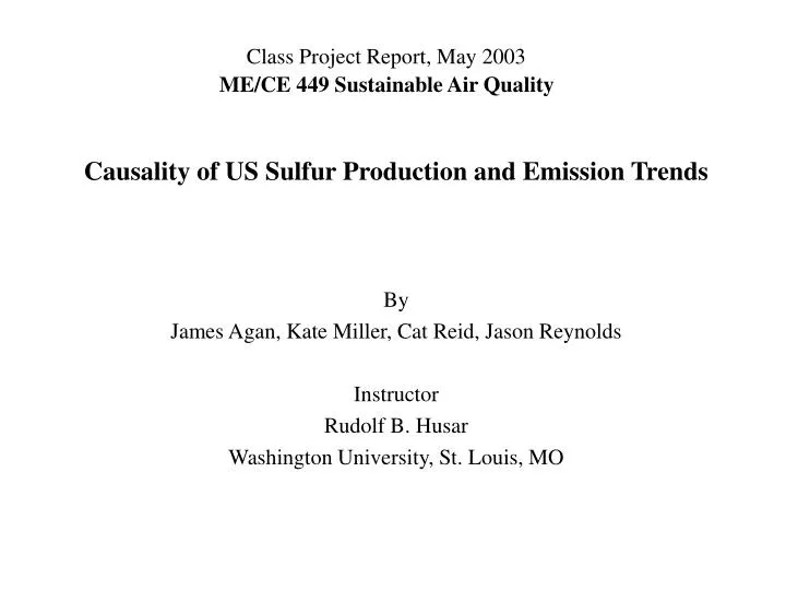 class project report may 2003 me ce 449 sustainable air quality