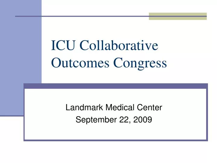 icu collaborative outcomes congress