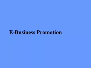 E-Business Promotion
