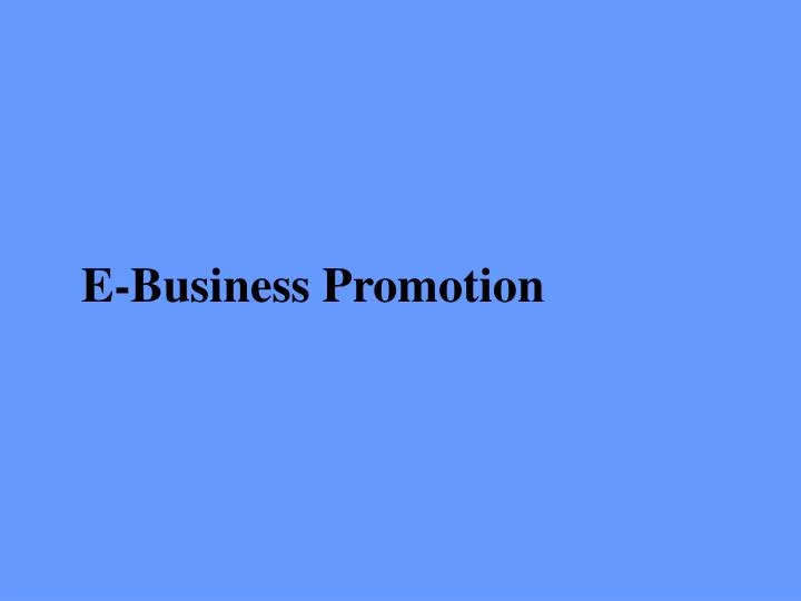 e business promotion