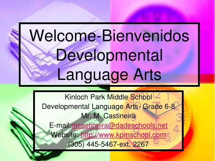 welcome bienvenidos developmental language arts