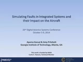 Simulating Faults in Integrated Systems and their Impact on the Aircraft