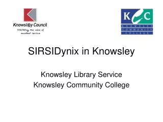SIRSIDynix in Knowsley