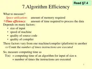 7.Algorithm Efficiency