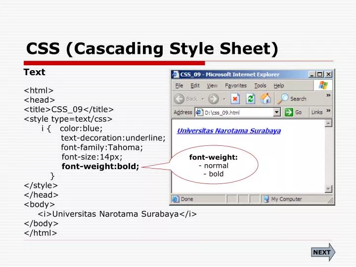 css cascading style sheet