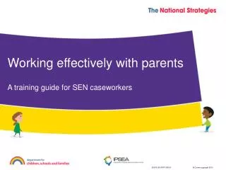 Working effectively with parents