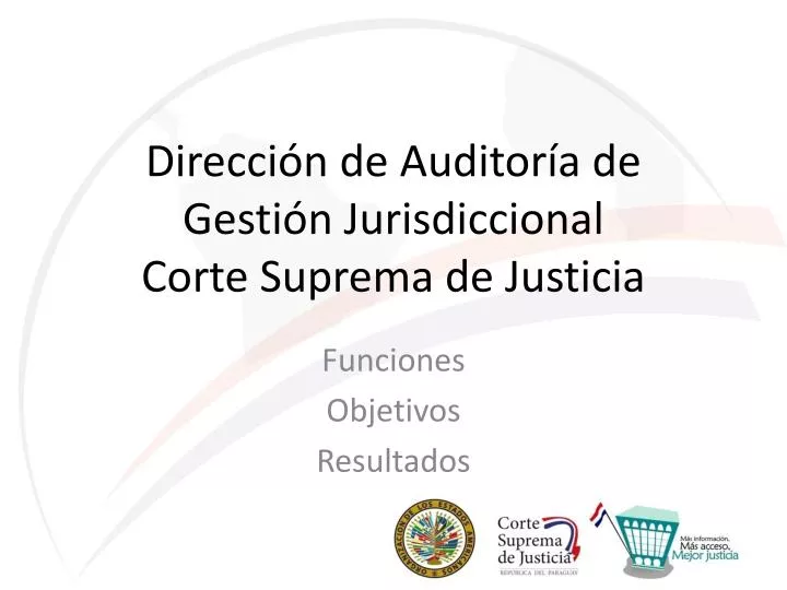 direcci n de auditor a de gesti n jurisdiccional corte suprema de justicia