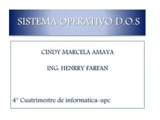 sistema operativo d o s