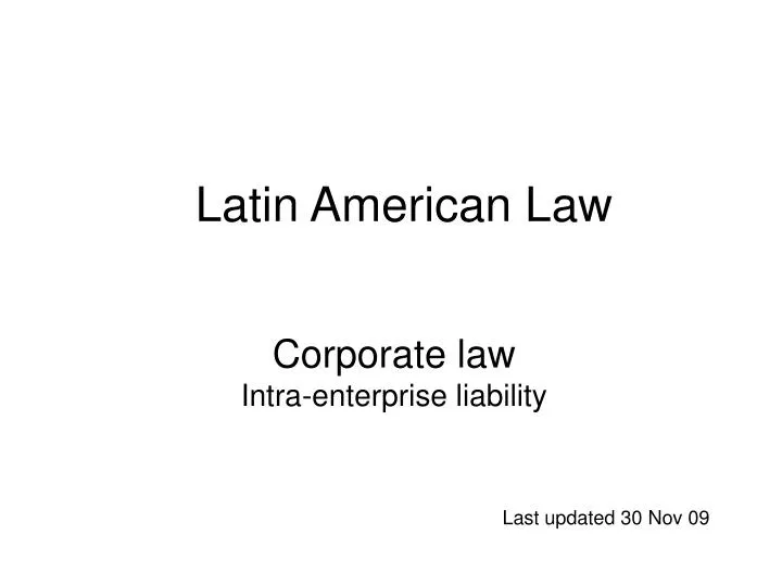 corporate law intra enterprise liability