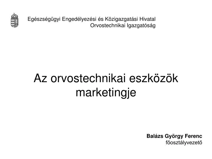 az orvostechnikai eszk z k marketingje