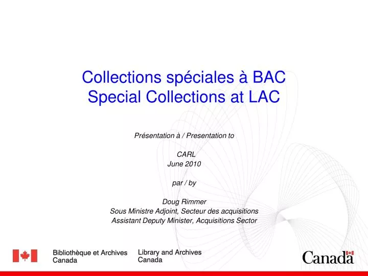 collections sp ciales bac special collections at lac