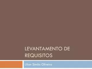 levantamento de requisitos