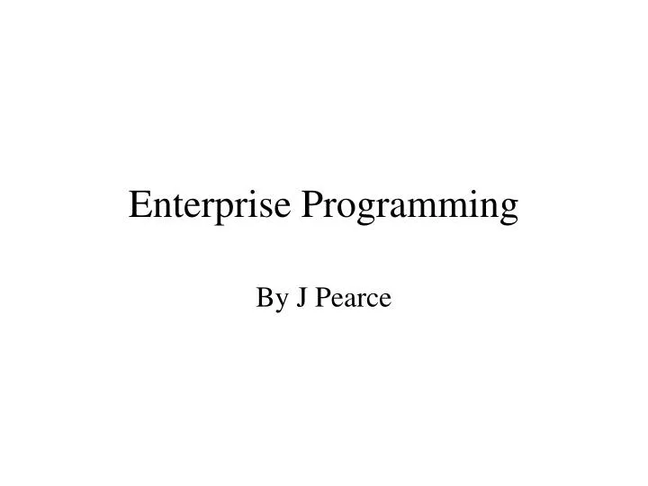 enterprise programming