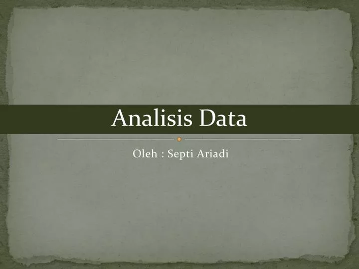 analisis data