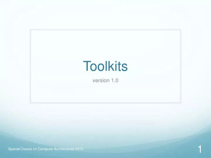 toolkits