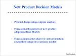 New Product Decision Models - slide 1