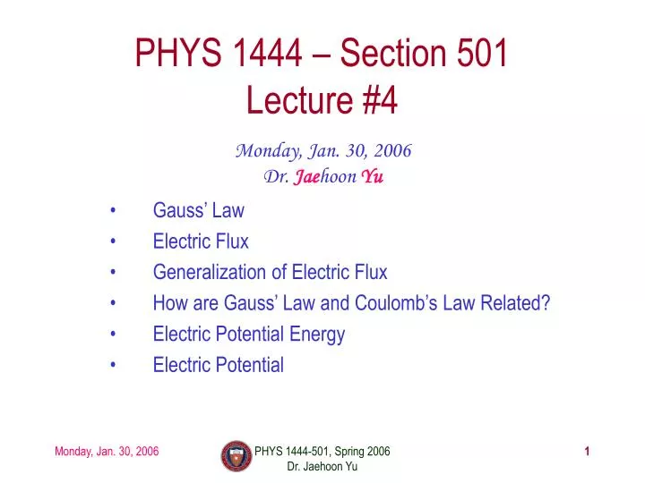 phys 1444 section 501 lecture 4