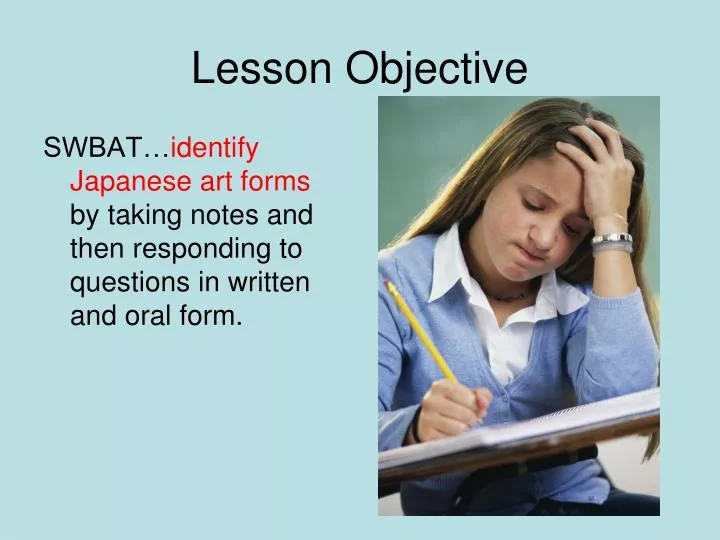 lesson objective