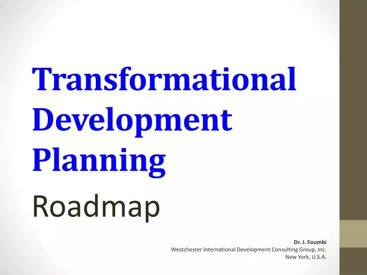 transformational development planning