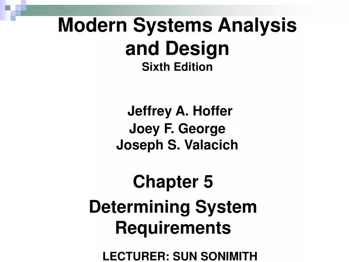 chapter 5 determining system requirements