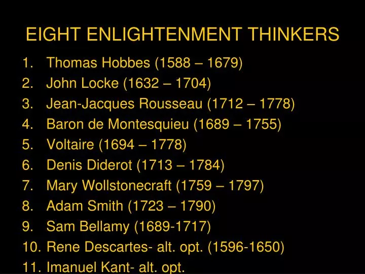 eight enlightenment thinkers