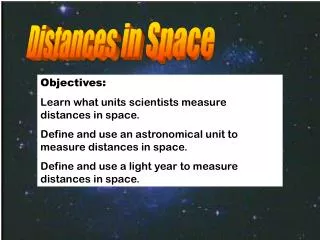 Distances in Space