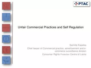 Unfair Commercial Practices and Self Regulation