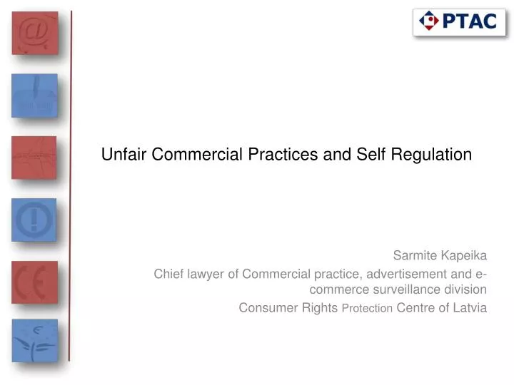 unfair commercial practices and self regulation